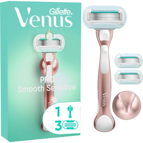 Gillette Venus Deluxe Smooth Sensitive Womens Razor 3 Pieces - Pack of 3
