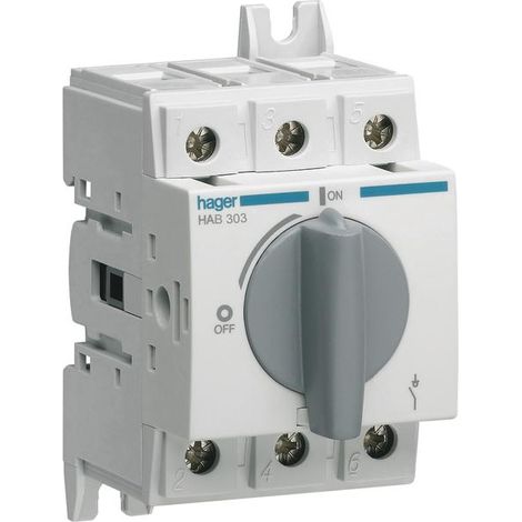 Interrupteur isolation Hager hab303 32A 3 pôles