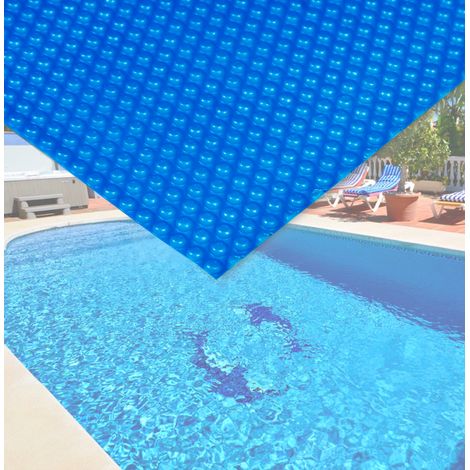 Bàche Couverture Piscine Rectangulaire à Effet Isolant, Bleue, 4 x 6 m (1/5)