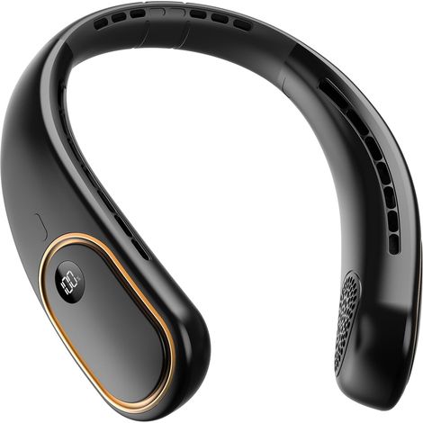 Klingenloser USB-Nackenventilator, leise und einfach zu bedienen, der keine Haare einsaugt. (1/5)