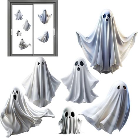 Cling Fenêtre Fantôme Halloween Décorations Gothiques Double Face  Clings Fenêtre Décorations Halloween pour Fêtes d'Intérieur Maison Mur Cuisine Salon et Soirées (1/5)