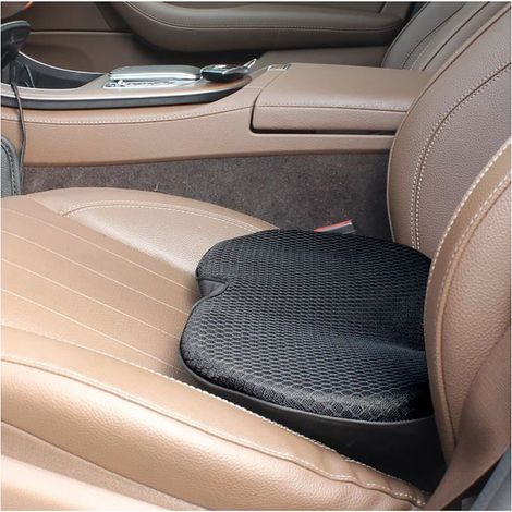 Coussin d'assise - AIMOONSA - Memory - Noir - Mousse à mémoire de forme - Pour siège de bureau (1/5)