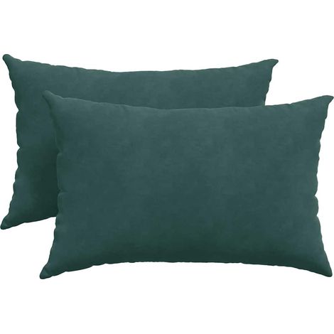 Maison Exclusive - Cuscini da Divano 2 pcs Verde scuro 60 x 40 cm Tessuto in Cords