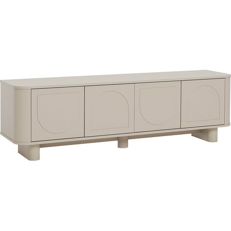 Meuble TV avec 4 portes - Taupe - BRISTANA