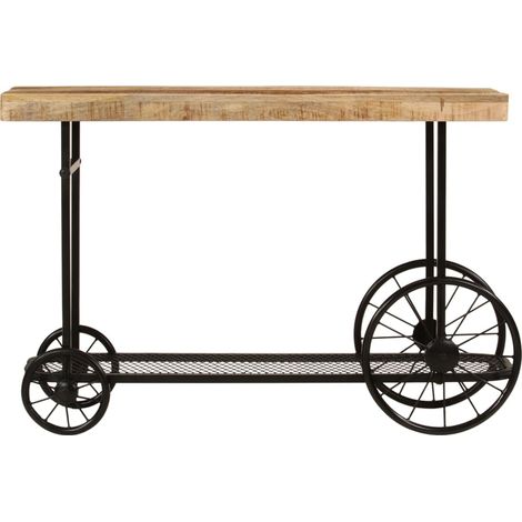 vidaXL Tavolo Consolle 112x36x76 cm in Legno Massello di Mango e