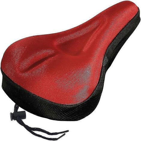 Coussin de selle de vélo en gel souple et respirant en silicone, housse de selle de vélo-Red (1/5)