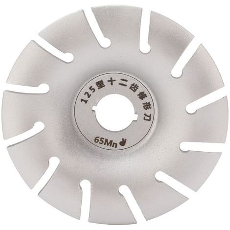 125 mm Edelstahl 12T Holzbearbeitungsscheibe Formscheibe Winkelschleifer Zubehör Silber (1/5)