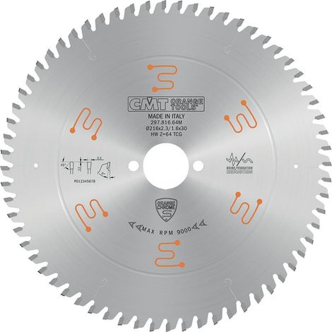 297.816.64M LAME CHROMÉE POUR PLASTIQUE NON FERREUX HW 216x2,3/1,6x30 Z64 TCG (1/5)