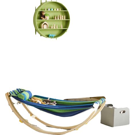 Hamaca, Características de seguridad para niños, Diseño colorido, Verde (1/2)