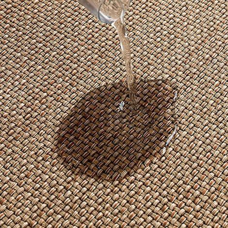 Tapis Cuisine 44x75cm Antidérapant, Lavable & Élégant en Jute/Lin – Brun (1/5)