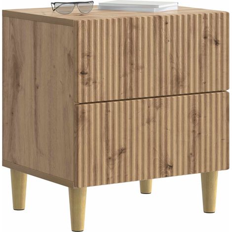 Maison Exclusive - Nachttisch 2 pcs Artisan-Eiche 43 x 34,5 x 48