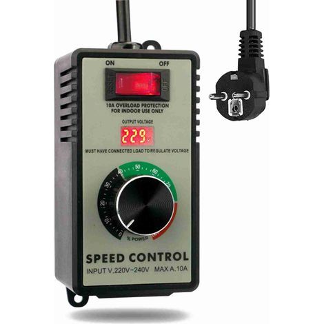 Regolatore di velocità variabile, regolatore digitale elettronico, adatto per trapano/lucidatrice/ventilatore, interruttore di controllo continuo della velocità AC 220-240V 4000W 10A (1/5)