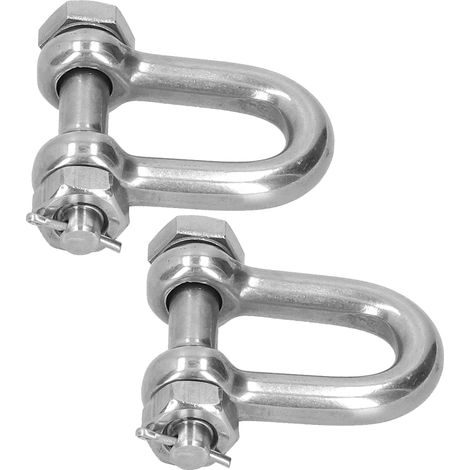 Lot de 2 vis de fixation pour anneau en D, en acier inoxydable 304, avec visserie de sécurité M10 (1/5)