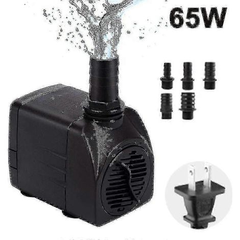 Pompe de fontaine submersible avec cordon d'alimentation de 1,5 mètre, adaptée aux bassins, jardins et fontaines extérieures, 65 watts. (1/5)