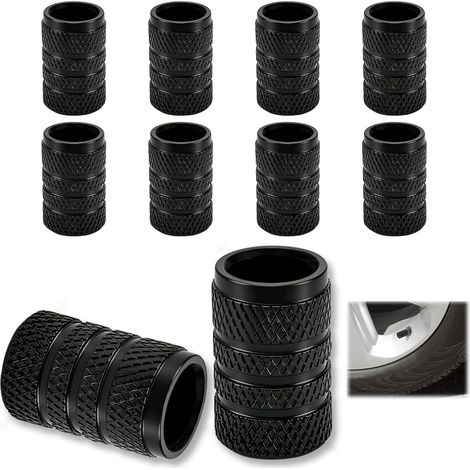 8 Pcs Aluminum Tyre Valve Caps with Sealing Ring, Dust Proof Schrader Valve Caps, Metal Car Tire Valve Caps for Bike Motorcycle SUV Car Truck (1/5)