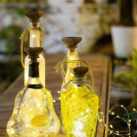 Solar-powered cork string lights for wine bottles, 1/6 pieces, 20 LEDs, magical (1/5)