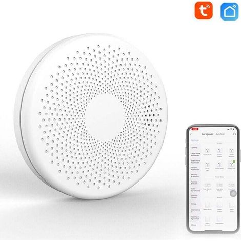Detector de humo y monóxido de carbono inteligente Tuya Wifi 2 en 1 con alarma de luz y sonido (1/4)