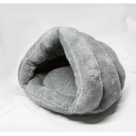 Einteiliges graues Katzennest, Katzenschlafsack, großer Katzenschlafsack, kleiner dreieckiger Katzenschlafsack (1/5)