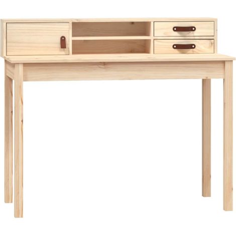 Scrivania Tavolo da ufficio 110x50x93 cm in Legno Massello di Pino (1/5)