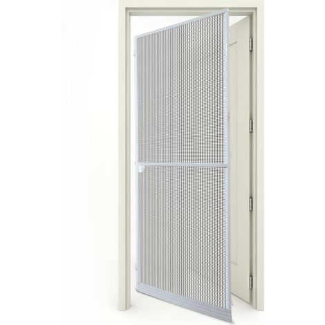 Swanew – Moustiquaire porte 120x240 cm en aluminium – Toile en fibre de verre – Protection UV et imperméable – Charnière avec fermeture automatique (1/5)