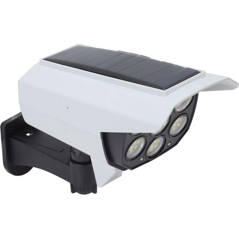 Lampe solaire à détection forme caméra surveillance haute sécurité étanche IP64 éclairage extérieur sensible avec télécommande (1/5)