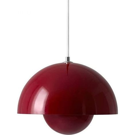 LED-Kronleuchter, moderne Pendelleuchte mit Leuchtmittel, warmes Licht, φ 23 cm (rot) (1/5)