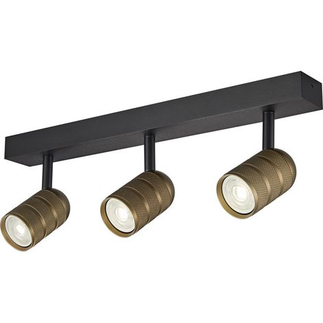 Regleta de techo Mycro Negro+Oro (3xGU10-35) (1/3)