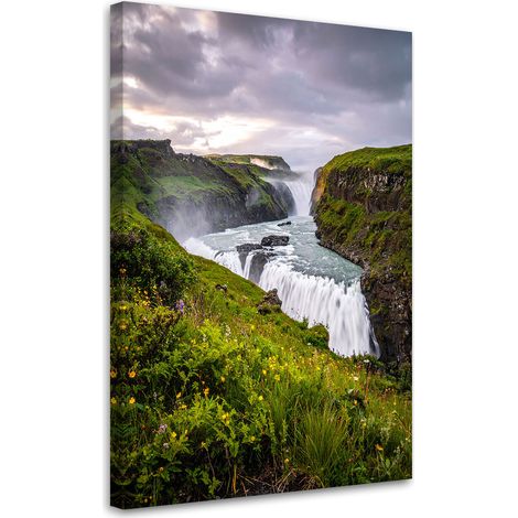 Wandbild Landschaft Wasserfall Berge Natur 40x60 cm