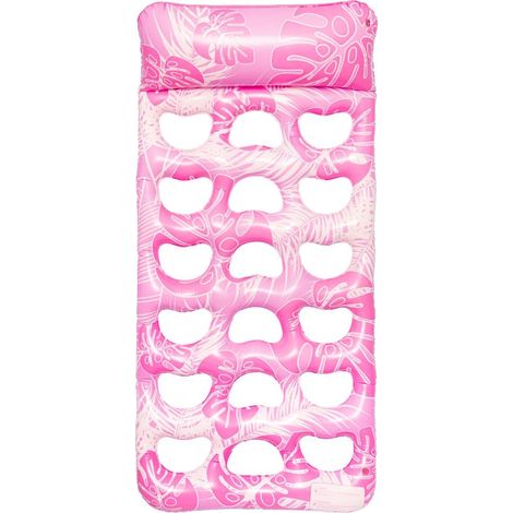 Airbed 180x90 cm avec repose-tête gonflable Wasserhängematte pour la Piscine et l'Eau de rose