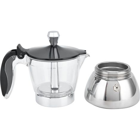 Cafetera de acero inoxidable de 4 tazas para estufa, cafetera moka, artículos de cocina (1/3)