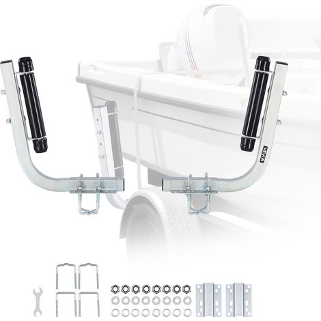 Guide de Remorque de Bateau Réglable en Hauteur 470 mm/520 mm, Guide de Chargement pour Remorque avec Rouleaux, pour Bateaux à Coque en V de Taille Petite et Moyenne, en Acier Épais Résistant (1/5)