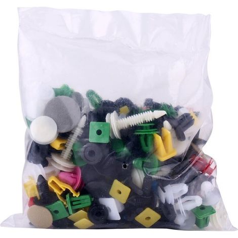 Ensemble de Rivet de Fixation Assorti, 200pcs Assortiment de Garniture de Porte de Voiture en Plastique Clip de Retenue Assortiment Agrafe Clips de Fixation de Voiture