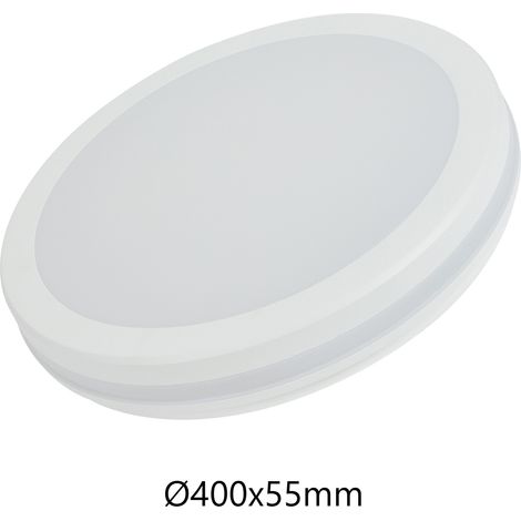 Plafonnier Led Rond 36W Ip54 Ik08 Blanc 3600Lm 400Mm Température Couleur Sélectionnable 3000K 4000K 6500K Éclairage Intérieur Professionnel (1/5)