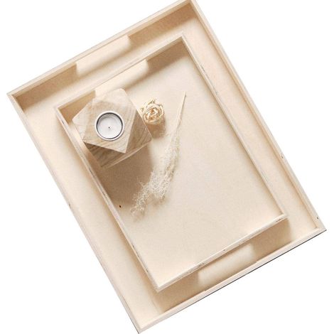 Serviertabletts aus Holz Simplicity, 2er-Set (1/4)