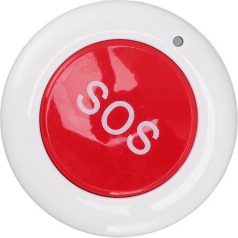 Intelligente, kompakte, runde Funkfernbedienung mit Kopierfunktion für Zuhause, Flur, Büro, Garage (DC 3V, Weiß/Rot, SOS) (1/5)