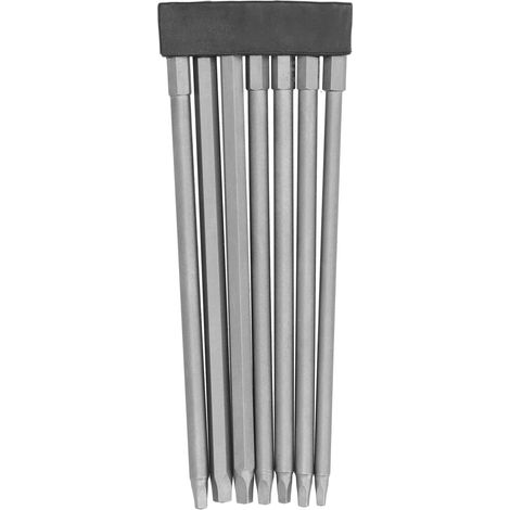 7 embouts de tournevis carrés électriques en acier chromé vanadium, manche hexagonal, 150 mm, 1 capuchon (1/5)