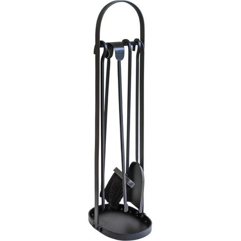Curved Companion Set - L24 x W17 x H71 cm - Black