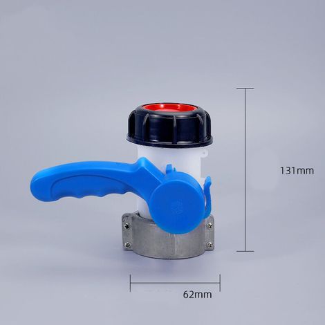 BEBUSINGOTO Robinet Cuve 1000L DN40(62mm), Vanne Cuve à Eau 1000L Plastique, Adaptateur Cuve -Fuite, Raccord Cuve à Eau Anticorrosion, Adaptateur pour Réservoir d'Eau, Récupérateur d'Eau
