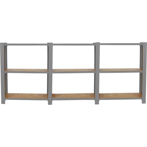 Simonrack Étagère moderne gris OSB 3 modules 9 étagères (1/5)