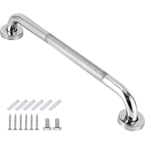 Barre d'Appui Dans Salle de Bain, SUS 304 Acier Inoxydable Poignée de Baignoire avec Grip Antidérapant, Barre d'appui WC pour Personnes Âgées/Handicapées/Enfants/Enceinte，30 cm (1/5)