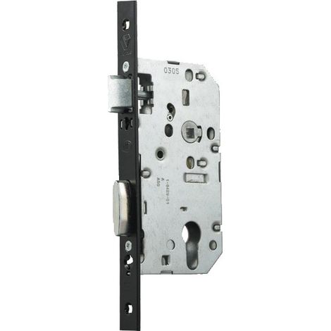 Serrure à larder D450 clé I axe 50mm bout carré finition noir sans gâche VACHETTE 22701000