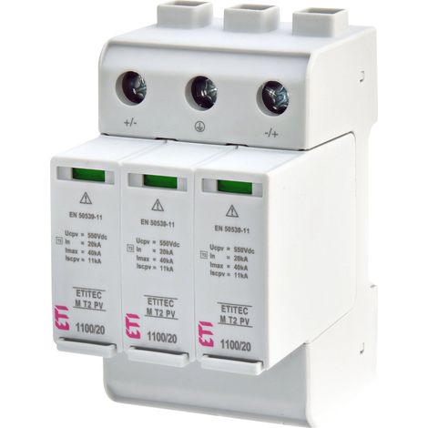Ogranicznik de surtension ETI-POLAM ETITEC M T2 PV 1100 40 kA (1/2)