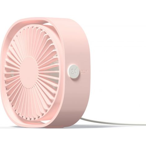 USB-Ventilator, tragbarer Mini-Ventilator, leiser Tischventilator, 3 Geschwindigkeiten einstellbar, Stromversorgung über USB für Zuhause und Büro (Pink) (1/2)