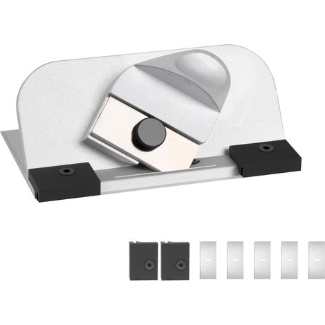 Coupe-tapis avec lame auto-rétractable, biseauté à 45° avec réglage de la profondeur et support de lame magnétique pour encadrement, illustration, scrapbooking, cadres photo (1/5)