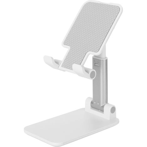 Faltbarer und einziehbarer, multifunktionaler Handy-Ständer für Tablets, ideal zum Serien schauen und Videospielen (weiß). (1/5)