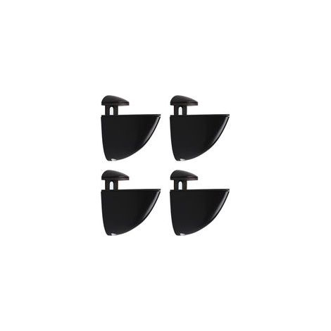 Lntyq Support D'étagère en Verre Réglable,4 Pièces Support Etagere Verre, Pince Verre Réglables en Alliage de Zinc pour Étagère en Bois/Verre de 2 à 23 mm Épaisseur (Noir) (1/5)