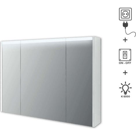 Specchio 3 ante illuminazione led Made in Italy 84219 (1/3)