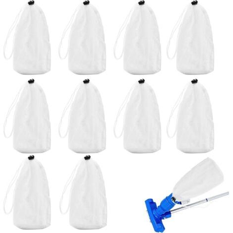 Lot de 10 sacs filtrants en nylon réutilisables pour piscine et étang à poissons contre la saleté, les cheveux, les feuilles de sable (1/5)