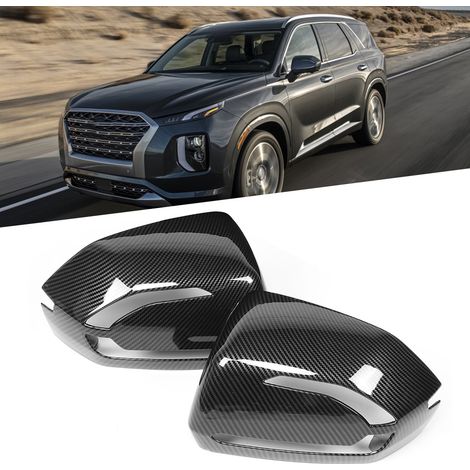 Stück Rückspiegelabdeckungen, passend für Hyundai Palisade 2019-2020, Carbonfaser-Textur (1/5)