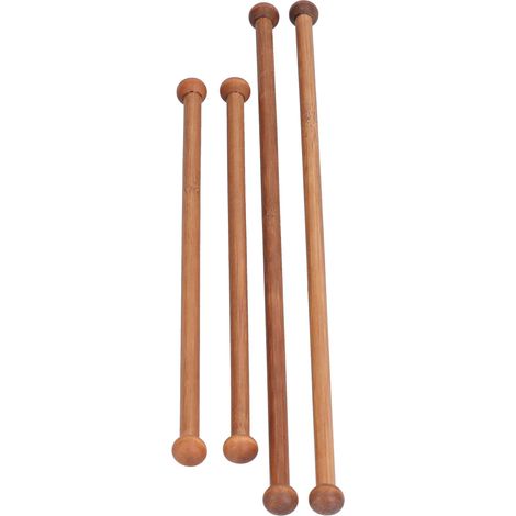 Lot de 4 barres de suspension rondes en bois de santal avec cheville en bois, barre décorative